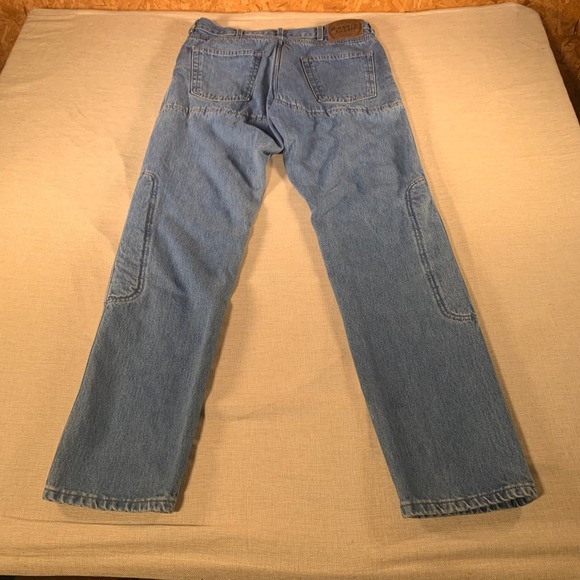 Fast Company Dragon Denim Jeans Men Light Wash USA Made Kevlar Lined Double Knee - Picture 3 of 9